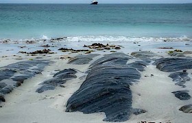 Monach Isles with Elizabeth G in the background