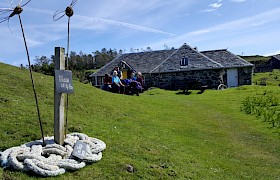 A shore trip to Isle of Muck cafe on our Small Isles cruise