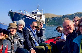 Guests going ashore at the Shiant Islands