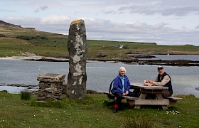 Hilary opts for a gentle walk with Guide Chris on Eigg