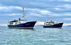 Emma Jane and Elizabeth G at Eigg taken by Skipper James Fairbairns