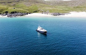 Emma Jane anchored off Mingulay taken by chef Jordan Foster