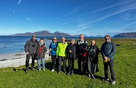Guests ashore on the Isle of Muck by Guide Lynsey Bland