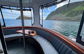 View of the Shiant Islands from Elizabeth G taken by Skipper James Fairbairns