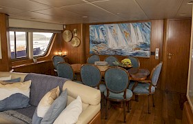 Dining saloon Lucy Mary Hebrides Cruises