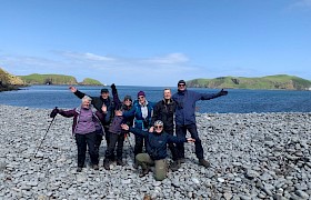 Happy guests at the Shiants (Photo taken by guide Hannah)