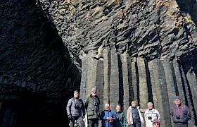 Guests on Staffa (Fingals Cave) Taken by guide Lynsey Bland